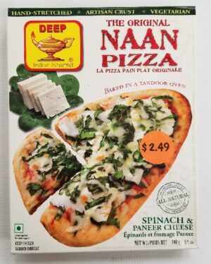 SPINACH PANEER NAAN PIZZA