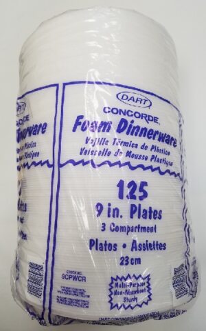 DART FOAM DINNERWARE 3 COMPARTMENT