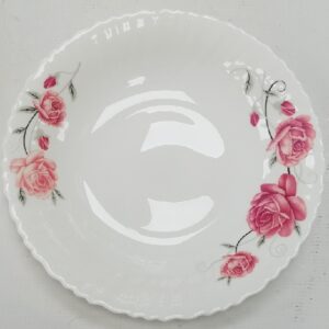 ROSE PATTERN SOUP PLATE