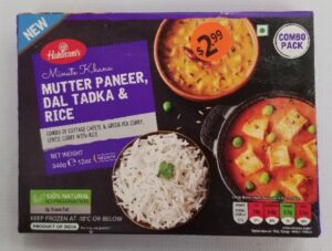 HALIDRAMS MUTTER PANEER DAL TADKA RICE