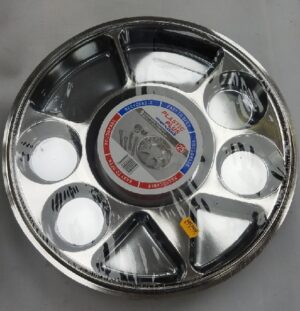 PLASTIC PLUS 9 COMP METALIC DINNER PLATE